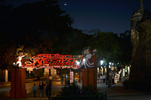 Holiday decorations in Old San Juan, Puerto Rico (2014).