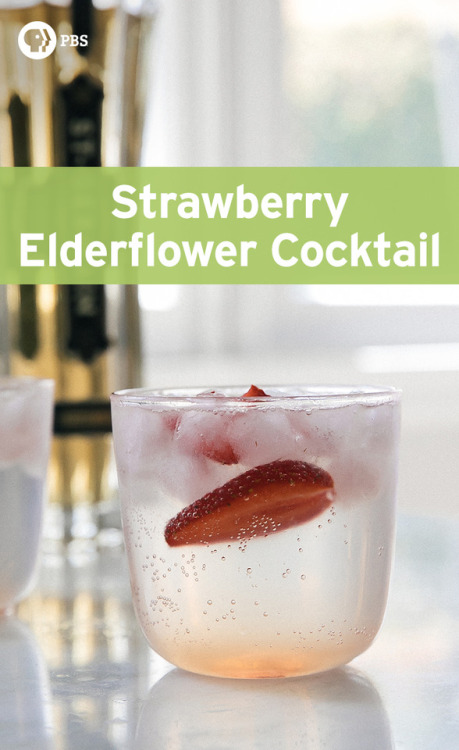Strawberry Elderflower Cocktail from PBS Food