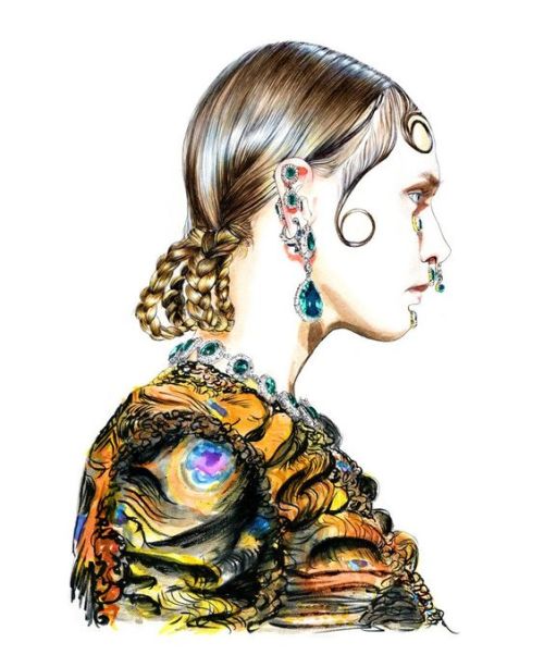 fashionillustration:   Illustration.Files: Givenchy F/W 2015 Fashion Illustration by Lidia Luna