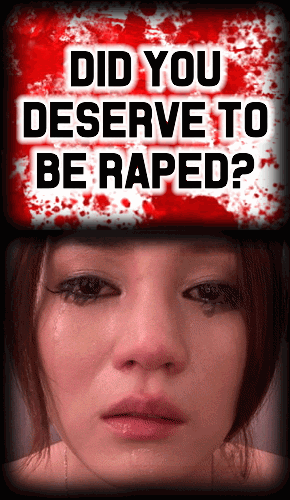 objectificationtherapy:Stop your crying.I think we both know that you deserved it.Besides, rape is a