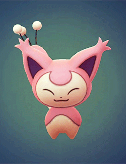 corsolanite:  Skitty ( エネコ Eneco)   “Skitty is known to chase around playfully after its own tail. In the  wild, this Pokémon lives in holes in the trees of forests. It is very  popular as a pet because of its adorable looks!”  