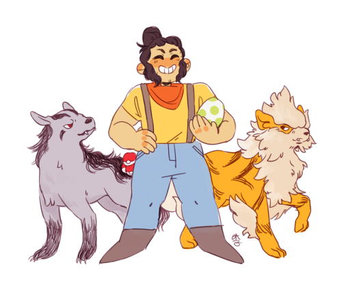 lesbianling:you are challenged by breeder magnus, the dog-type trainer ! [image description: a drawi