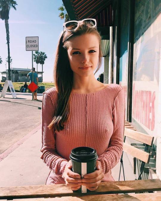 Although it wasn’t cold, it was chilly as Sharon sat outside the coffee shop with Mr. Crude.When he noticed her nipples harden he asked, “Are you cold? Would you like to go back inside?”Sharon smiled and replied, “I’m not