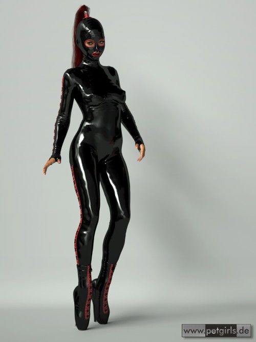 www-petgirls-de:  Pippa. Acht.Pippa. Zehn.Genesis 3, Catsuit, Hood and gloves by MyRho/Petgirls.Ballerinas for V4 by Lilflame, transferred to G3 using 3DSMax.