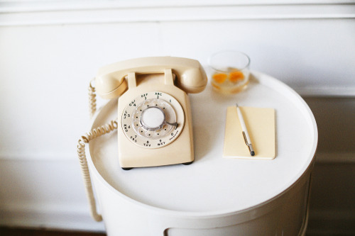 Phone and lemon water.