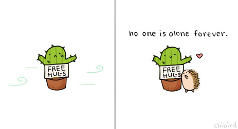 chibird:  Everyone finds a friend in the end, even the little cactus. :D Sidenote: