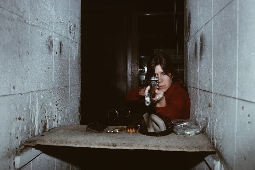 wexler:Carrie Fisher at a firing range in New York in 1979. She was taking target practice as part o