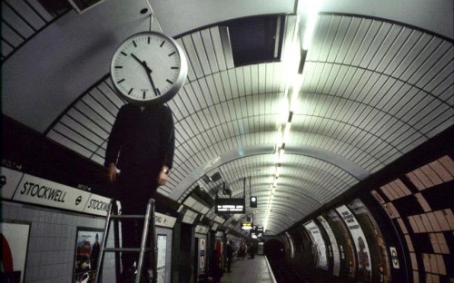 7bottles:Time travelling at Stockwell station, 1970sPicture: Bob Mazzer