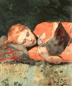 artdetails:  Winslow Homer, The New Novel (detail), 1877 
