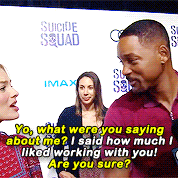 ewanmcgregod:  Margot Robbie + Will Smith murdering my heart with their friendship