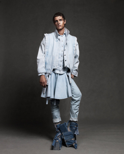 Layered Denim for Australian magazine ManuscriptAndrew Smith ph Georges AntoniStyled by Jolyon Mason