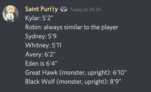 Casual Reminder That Most Of The Love Interests Have (semi) Canon Heights.