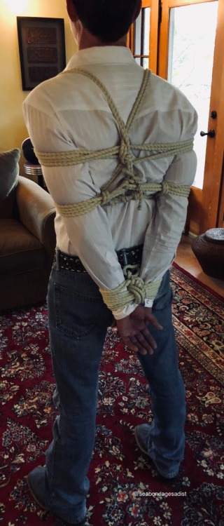 seabondagesadist:The bondage continues for @codyinperil I for one love a hogtied and cleve gagged co