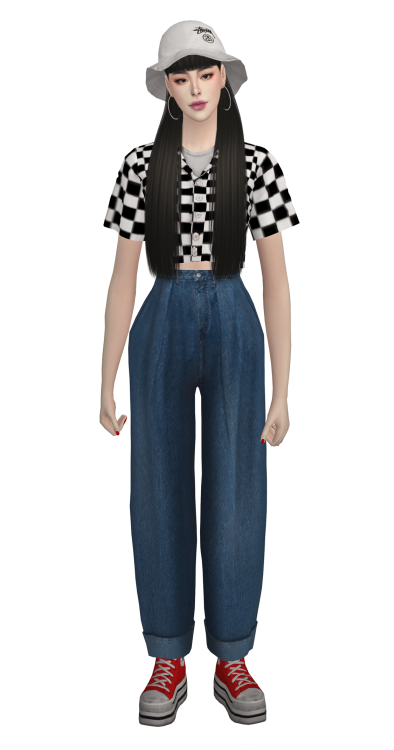 LOOKBOOK_2#1 Hair / Necklace / Top1 / Top2 / Bottom / Shoes@darkosims3 @magnolia-c @serenity-cc @hel