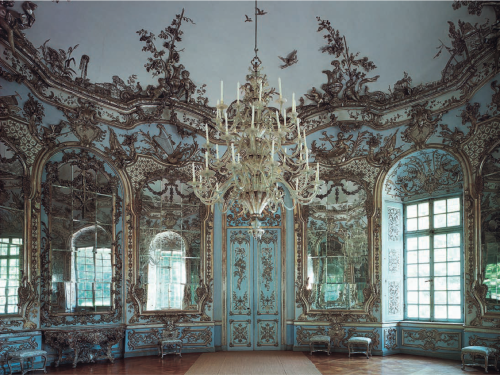 lacedheartt:  Munich Nymphenburg Palace, Hall of Mirrors. by François De Cuvilliés.