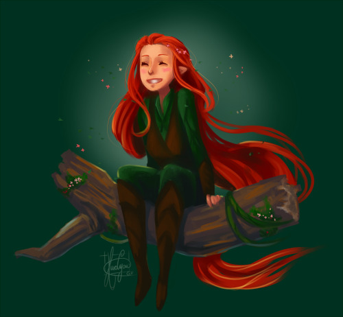 kurocyou:I wanted to try something different, a more cartoonish style, and Tauriel helped :D  It’s s