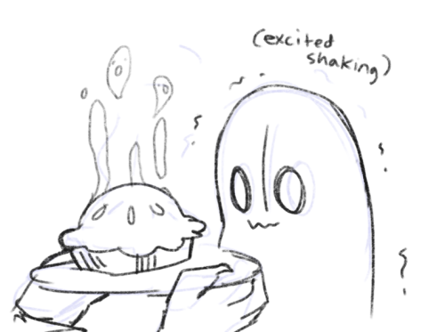 alalampone:  Y’all seemed to like that lose last doodles of Napstablook and Toriel being friends so here’s some more. 