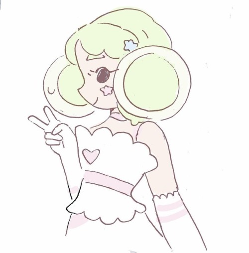 i had a green tea macaron ice cream sandwich and it was so good i made a girl based off of it :9