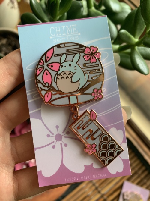 Totoro chime pin I’ve been working on!