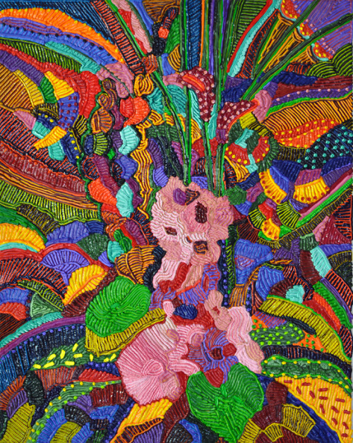 carolinelarsen:Caroline Larsen, Orchid Blooms, Tropical Flowers, 20 x 16 inches, 2014