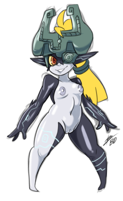 bigdead93:  Doodle of Midna using some airbrush