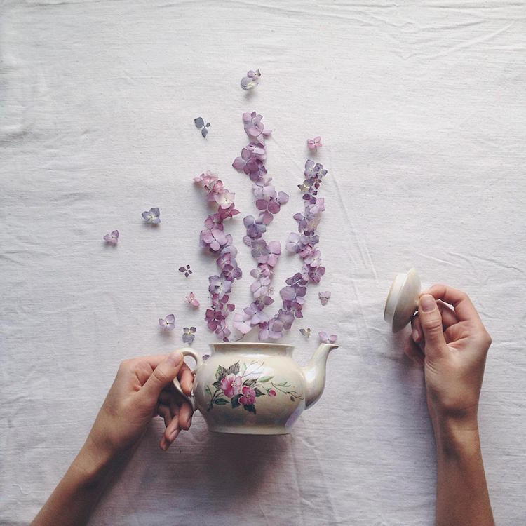 culturenlifestyle: Exquisite Photography Series That Depicts Dried Flowers and Tea