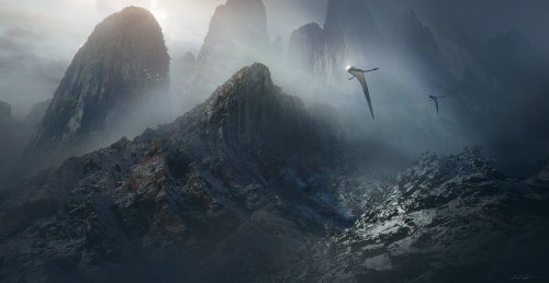 cinemagorgeous:  Futuristic wonders, as visualized by artist Bastien Grivet.
