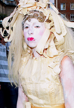 ladyxgaga:  Lady Gaga leaving her hotel in London earlier today. 
