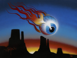 talesfromweirdland:  The Eye. By psychedelic poster giant, Rick Griffin (1944-1991). Circa 1980s.