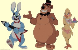 nekoama:  thenorm101:Five nights of Freddy Don Bluth style😍And now I want to watch Rock-a-Doodle again