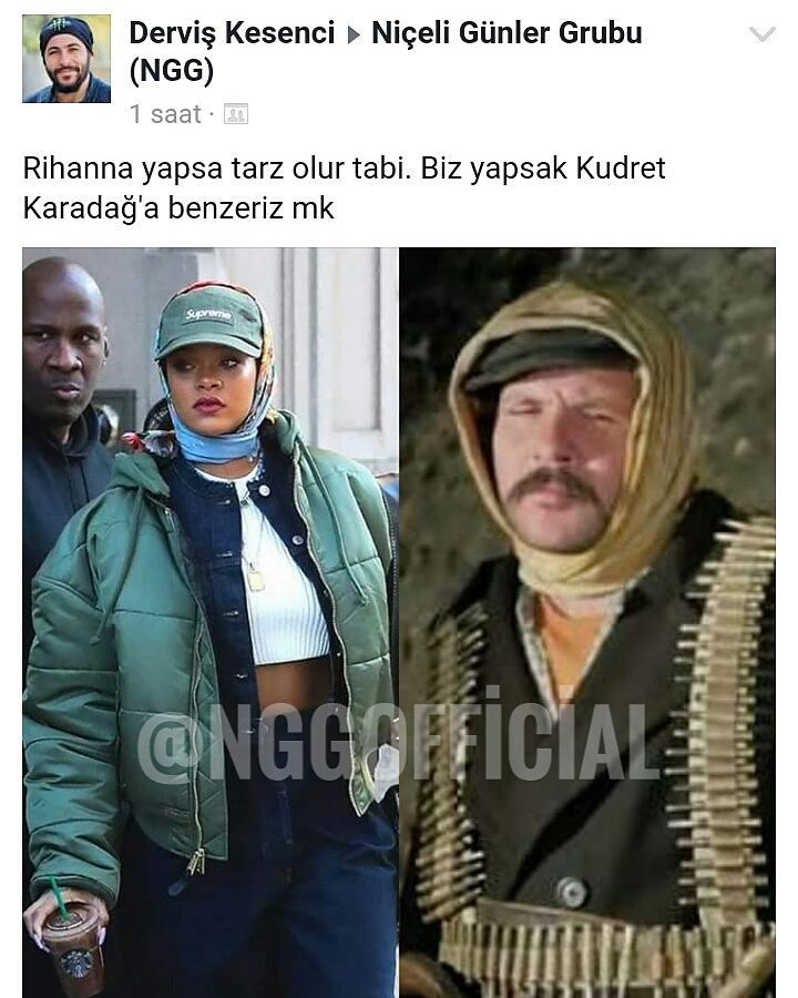 Rihanna yaparsa tarz olur...