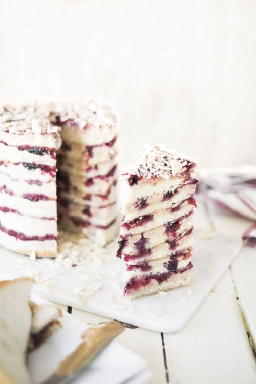 intensefoodcravings: The Fanciest PB&J Cake Ever | Chasing Delicious