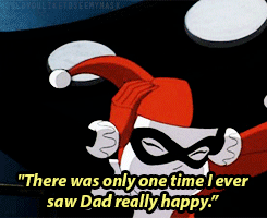 calligraphypage: postilionstruckbylightning:  the-dangerous-mute-lunatic:   fandom–trash:   badluckcrow1:  “He’s got a million of them Harleen”  DON’T ROMANTICIZE HARLEY AND THE JOKER’S RELATIONSHIP    I always liked how this scene set up