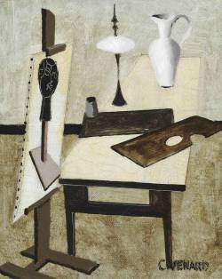 poboh:  Intérieur de l’atelier, ca 1950, Claude Venard. (1913 - 1999) 