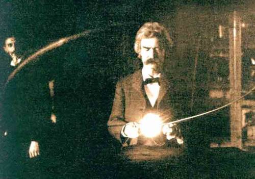 Mark Twain in Tesla’s Lab.