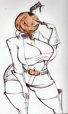 zspratt:  31 Witches, Day 31A pumpkin WitchI