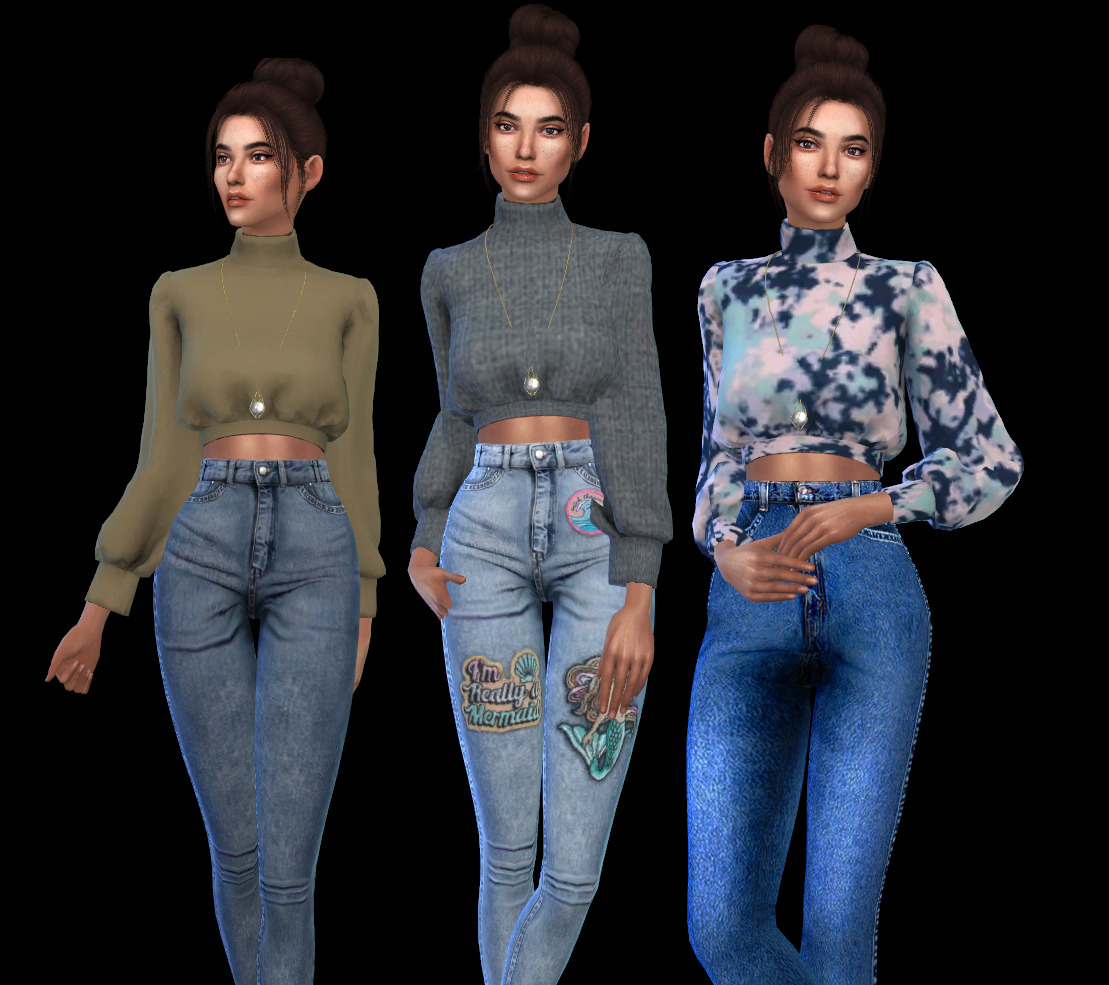 CS TS4 FINDS ♡ — leo-sims: Cropped Sleeves Mesh by i-d sims...