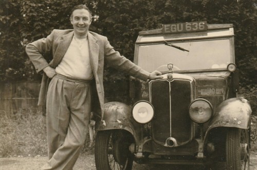 Found a photo of my Grandfather and his car. Fantastic