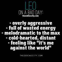 Zodiaccity:  Zodiac Leo On A Bad Day,