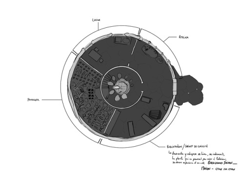 Very rough and early designs for the house/temple in the Oasis.