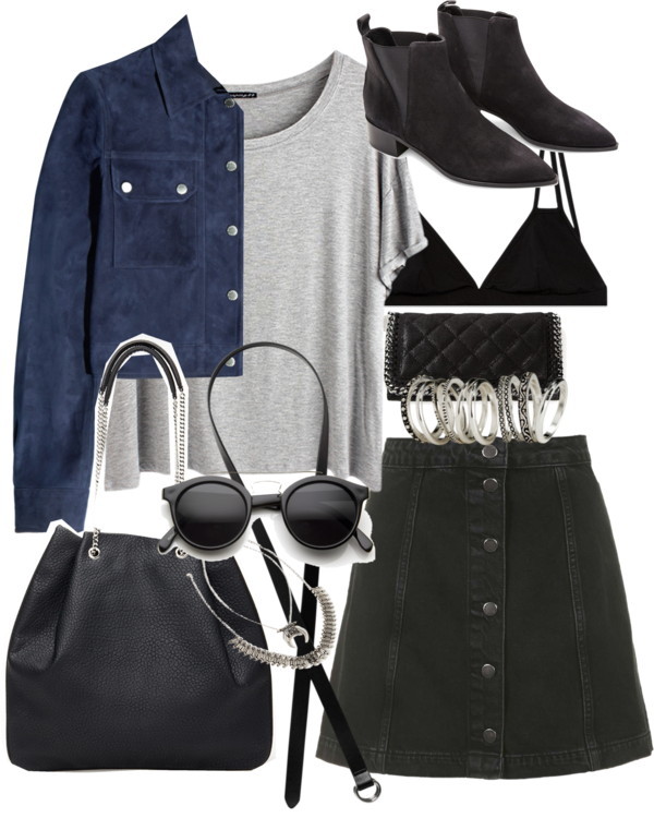 Untitled #3403 by amylal featuring aviator glasses
Chicnova Fashion loose shirt, 14 AUD / Michael kors jacket, 1 040 AUD / Topshop black a line skirt, 74 AUD / Helmut Lang triangle bra, 130 AUD / Acne Studios black suede boots, 655 AUD / Forever 21...