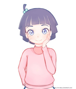 rin-desuu:Doodle of Himawari, she’s super cute uwaahh naruto ended but I’m so happy my otp(naruxhina) became real!! (๑&gt;◡&lt;๑)