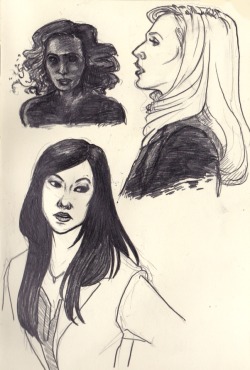 some Hannibal ladies doodles. Still need to do Abigail, Bella and Freddie. 