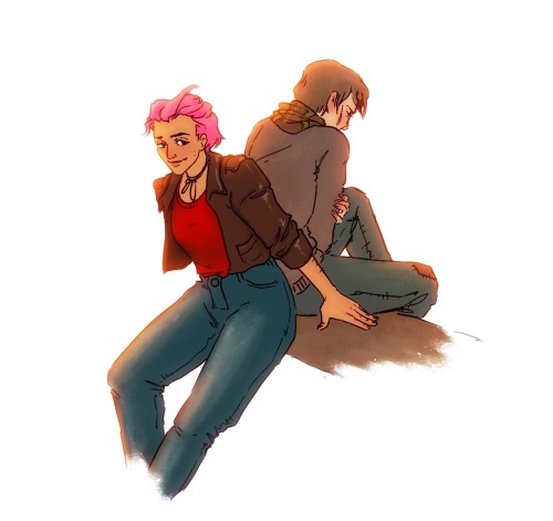 Tonks and fem!Lupin because I can draw