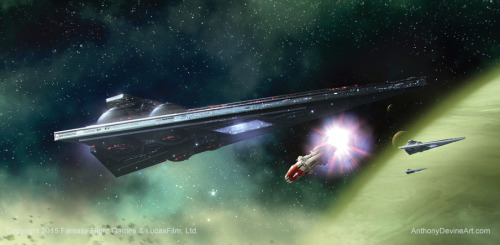 alphamecha-mkii:Star Wars: Armada - Interdictor by Anthony Devine