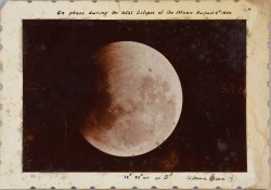 dame-de-pique:The moon during total eclipse,Red Hill Station, Pennant Hills, New South Wales, Australia, August  1904  