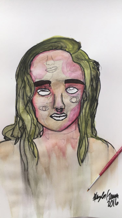 kaylahasagunn:Water color on paper, 2016
