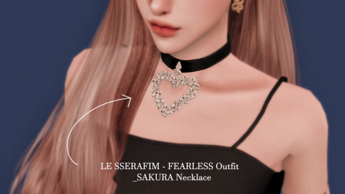 [RIMINGS] LE SSERAFIM - FEARLESS Outfit - FULL BODY 2 / NECKLACE 2- NEW MESH- ALL LODS- NORMAL MAP /