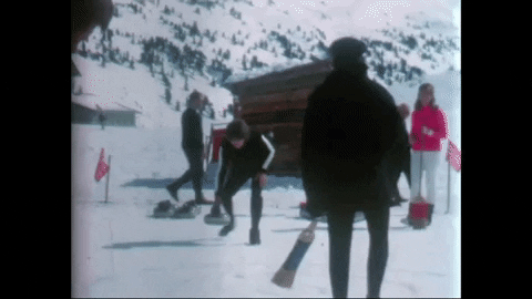 George, John and Paul during the filming of Help! (1965) in the Austrian Alps.