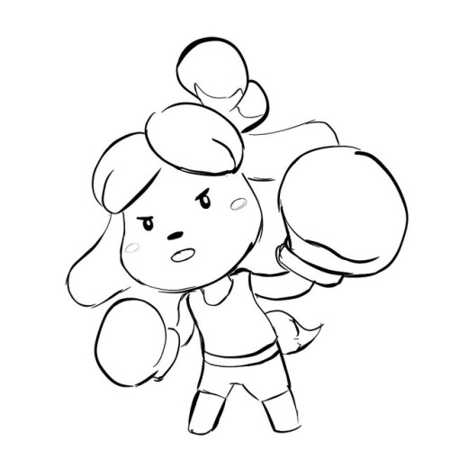 Isabelle is ready for smash